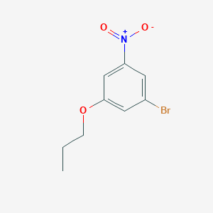 molecular formula C9H10BrNO3 B8028012 1-Bromo-3-nitro-5-propoxybenzene 