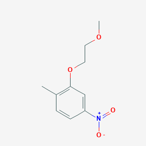 molecular formula C10H13NO4 B8028058 2-(2-Methoxyethoxy)-1-methyl-4-nitrobenzene 