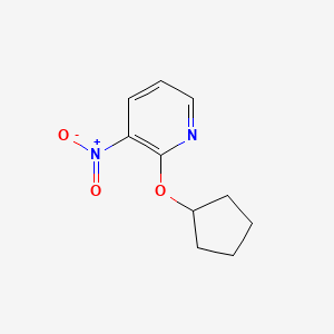 molecular formula C10H12N2O3 B8028062 2-(Cyclopentyloxy)-3-nitropyridine 
