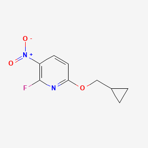 molecular formula C9H9FN2O3 B8028071 6-(Cyclopropylmethoxy)-2-fluoro-3-nitropyridine 