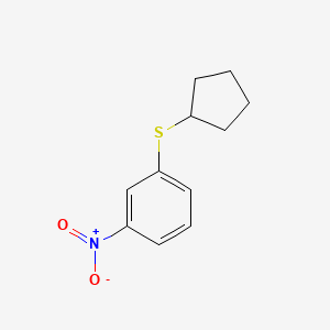 molecular formula C11H13NO2S B8028074 1-(Cyclopentylsulfanyl)-3-nitrobenzene 