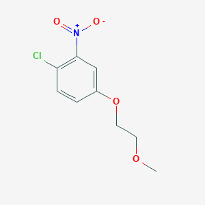 molecular formula C9H10ClNO4 B8028091 1-Chloro-4-(2-methoxyethoxy)-2-nitrobenzene 