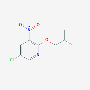 molecular formula C9H11ClN2O3 B8028140 5-Chloro-2-(2-methylpropoxy)-3-nitropyridine CAS No. 1881321-72-7