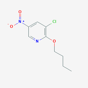 molecular formula C9H11ClN2O3 B8028144 2-Butoxy-3-chloro-5-nitropyridine 