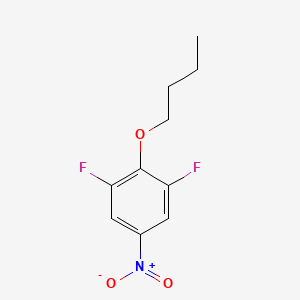 molecular formula C10H11F2NO3 B8028148 2-Butoxy-1,3-difluoro-5-nitrobenzene 