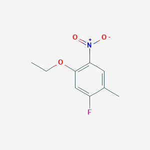 molecular formula C9H10FNO3 B8028167 1-Ethoxy-5-fluoro-4-methyl-2-nitrobenzene 