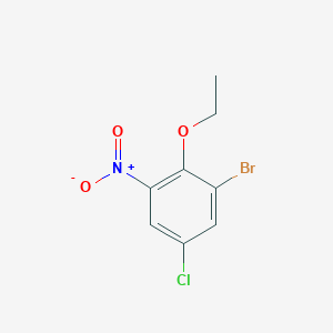 molecular formula C8H7BrClNO3 B8028173 1-Bromo-5-chloro-2-ethoxy-3-nitrobenzene 
