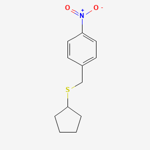 molecular formula C12H15NO2S B8028224 1-[(Cyclopentylsulfanyl)methyl]-4-nitrobenzene 