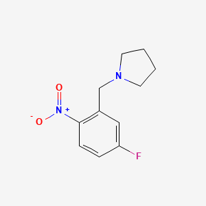 1-[(5-Fluoro-2-nitrophenyl)methyl]pyrrolidine
