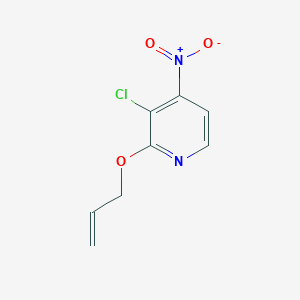 molecular formula C8H7ClN2O3 B8028244 3-Chloro-4-nitro-2-(prop-2-EN-1-yloxy)pyridine 