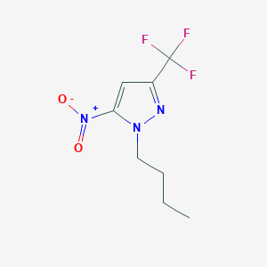 molecular formula C8H10F3N3O2 B8028279 1-butyl-5-nitro-3-(trifluoromethyl)-1H-pyrazole 