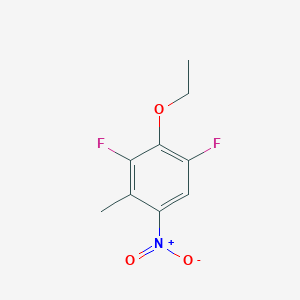 molecular formula C9H9F2NO3 B8028287 2-Ethoxy-1,3-difluoro-4-methyl-5-nitrobenzene 