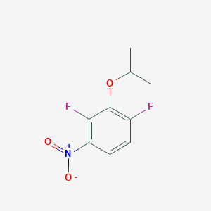 molecular formula C9H9F2NO3 B8028304 1,3-Difluoro-4-nitro-2-(propan-2-yloxy)benzene 
