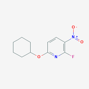 molecular formula C11H13FN2O3 B8028435 6-(Cyclohexyloxy)-2-fluoro-3-nitropyridine 