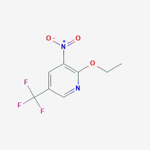 molecular formula C8H7F3N2O3 B8028453 2-Ethoxy-3-nitro-5-(trifluoromethyl)pyridine 