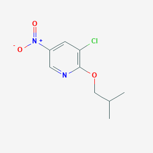 molecular formula C9H11ClN2O3 B8028489 3-Chloro-2-(2-methylpropoxy)-5-nitropyridine 