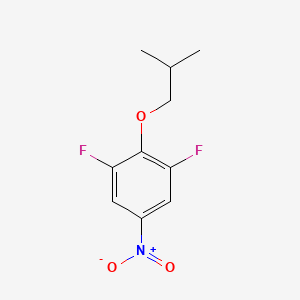 molecular formula C10H11F2NO3 B8028494 1,3-Difluoro-2-(2-methylpropoxy)-5-nitrobenzene 