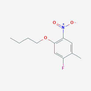 molecular formula C11H14FNO3 B8028536 1-Butoxy-5-fluoro-4-methyl-2-nitrobenzene 