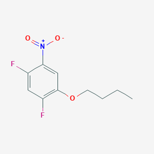 molecular formula C10H11F2NO3 B8028548 1-Butoxy-2,4-difluoro-5-nitrobenzene 