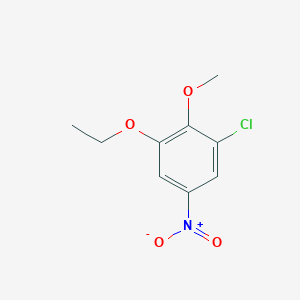 molecular formula C9H10ClNO4 B8028563 1-Chloro-3-ethoxy-2-methoxy-5-nitrobenzene 