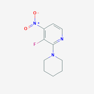 molecular formula C10H12FN3O2 B8028594 3-Fluoro-4-nitro-2-(piperidin-1-YL)pyridine 