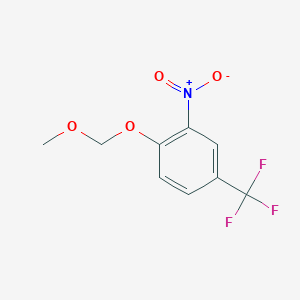 molecular formula C9H8F3NO4 B8028627 1-(Methoxymethoxy)-2-nitro-4-(trifluoromethyl)benzene 