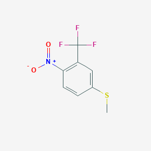 molecular formula C8H6F3NO2S B8028634 (3-(Trifluoromethyl)-4-nitrophenyl)(methyl)sulfane 