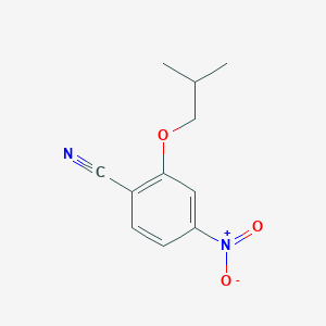 molecular formula C11H12N2O3 B8028653 2-(2-Methylpropoxy)-4-nitrobenzonitrile 