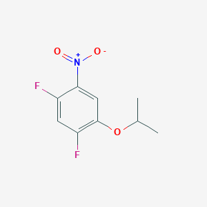 molecular formula C9H9F2NO3 B8028672 1,5-Difluoro-2-nitro-4-(propan-2-yloxy)benzene 