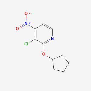 3-Chloro-2-(cyclopentyloxy)-4-nitropyridine