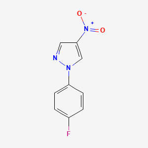 molecular formula C9H6FN3O2 B8028692 1-(4-fluorophenyl)-4-nitro-1H-pyrazole 