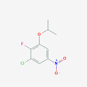 1-Chloro-2-fluoro-5-nitro-3-(propan-2-yloxy)benzene