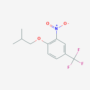 molecular formula C11H12F3NO3 B8028707 1-(2-Methylpropoxy)-2-nitro-4-(trifluoromethyl)benzene 