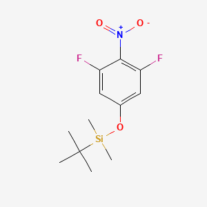 molecular formula C12H17F2NO3Si B8028768 Tert-butyl(3,5-difluoro-4-nitrophenoxy)dimethylsilane 