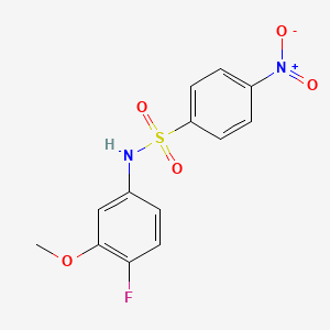 N-(4-fluoro-3-methoxyphenyl)-4-nitrobenzene-1-sulfonamide