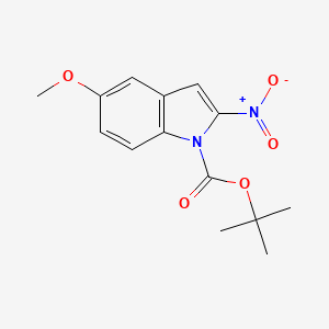 molecular formula C14H16N2O5 B8028789 tert-butyl 5-methoxy-2-nitro-1H-indole-1-carboxylate 