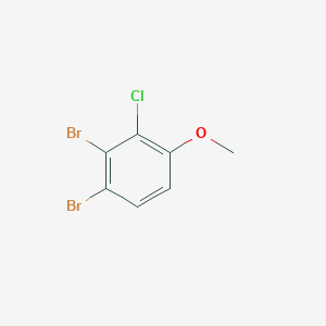 molecular formula C7H5Br2ClO B8028913 1,2-Dibromo-3-chloro-4-methoxybenzene CAS No. 174913-45-2
