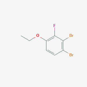 molecular formula C8H7Br2FO B8028930 1,2-Dibromo-4-ethoxy-3-fluorobenzene 