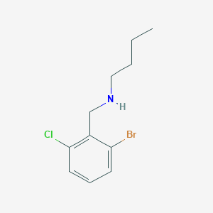 molecular formula C11H15BrClN B8028954 [(2-Bromo-6-chlorophenyl)methyl](butyl)amine 