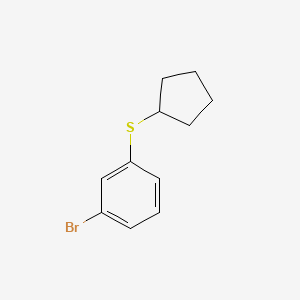 molecular formula C11H13BrS B8028956 1-溴-3-(环戊硫基)苯 