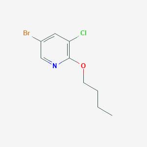 molecular formula C9H11BrClNO B8028972 5-Bromo-2-butoxy-3-chloropyridine 