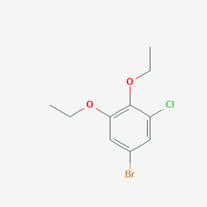 molecular formula C10H12BrClO2 B8028984 5-Bromo-1-chloro-2,3-diethoxybenzene 