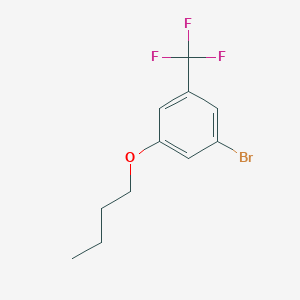 molecular formula C11H12BrF3O B8029000 1-Bromo-3-butoxy-5-(trifluoromethyl)benzene 
