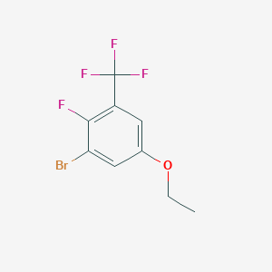 molecular formula C9H7BrF4O B8029028 1-Bromo-5-ethoxy-2-fluoro-3-(trifluoromethyl)benzene 