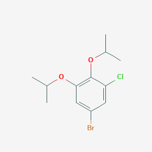 molecular formula C12H16BrClO2 B8029033 5-Bromo-1-chloro-2,3-bis(propan-2-yloxy)benzene 