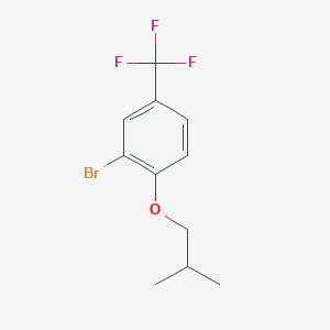 molecular formula C11H12BrF3O B8029037 2-Bromo-1-(2-methylpropoxy)-4-(trifluoromethyl)benzene 