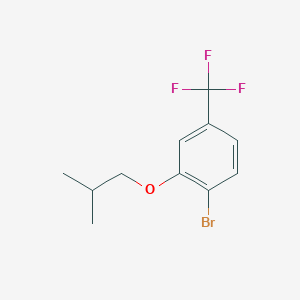 molecular formula C11H12BrF3O B8029043 1-Bromo-2-(2-methylpropoxy)-4-(trifluoromethyl)benzene 