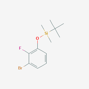 molecular formula C12H18BrFOSi B8029106 3-Bromo-2-fluorophenoxy(tert-butyl)dimethylsilane 