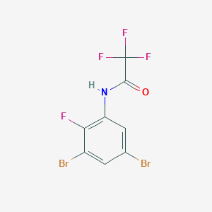 molecular formula C8H3Br2F4NO B8029133 N-(3,5-Dibromo-2-fluorophenyl)-2,2,2-trifluoroacetamide 