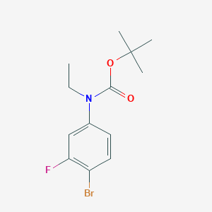 molecular formula C13H17BrFNO2 B8029139 Tert-butyl N-(4-bromo-3-fluorophenyl)-N-ethylcarbamate 